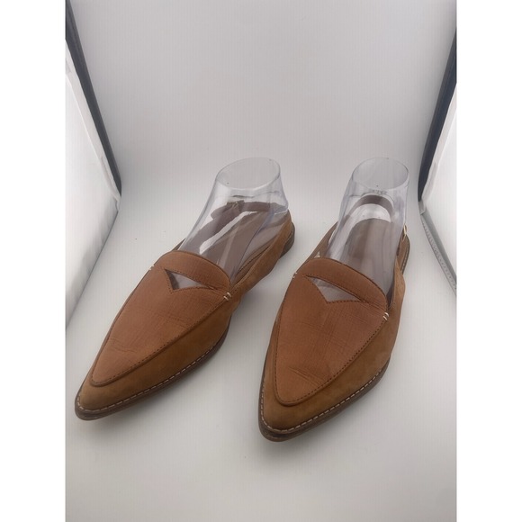 Leather Suede pointed toe slingback flat sandals Sperry Saybrook women\'s‎ sz 10 main image 5
